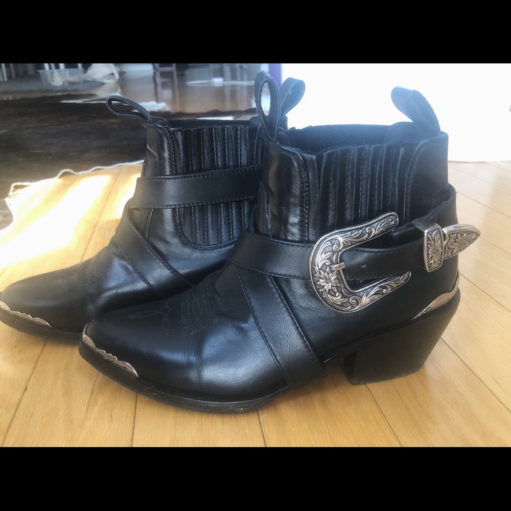 Wandering Coyote Handmade Black Magic Ankle Boot
